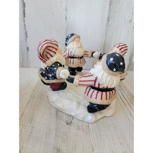 Home interior 2002 Santa Claus ceramic home decor candle holder - Picture 2 of 6